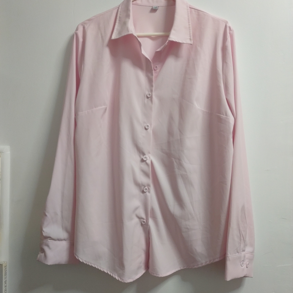 Elegant Pink Button Down Shirt for Women